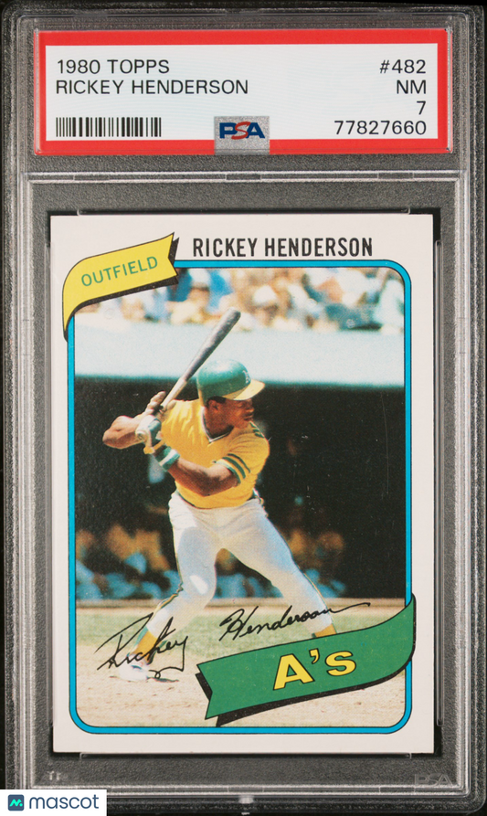 1980 Topps Rickey Henderson Rookie PSA 7
