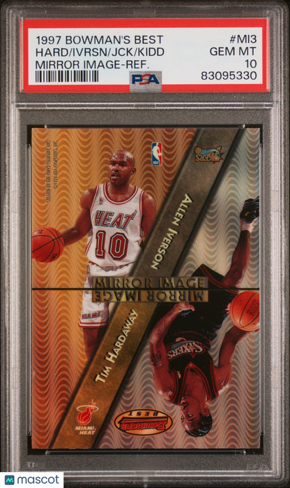 1997 Bowmans Best Iverson Kidd Jackson Hardaway Mirror Image Refractor PSA 10