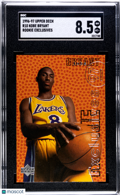 1996-97 Upper Deck Exclusives Kobe Bryant Rookie SGC 8.5