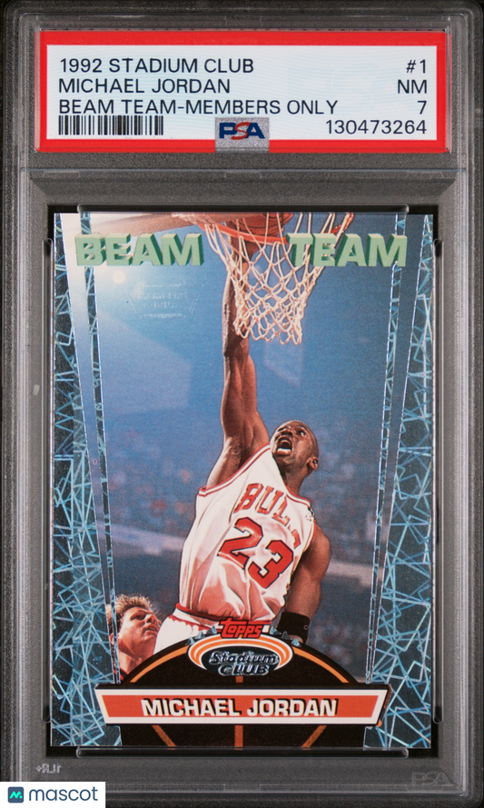 1992-93 Stadium Club Michael Jordan Beam Team PSA 7