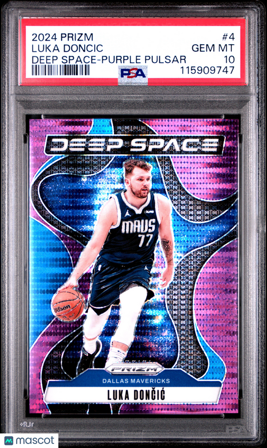 2024-25 Prizm Luka Doncic Deep Space Purple Pulsar /35 PSA 10