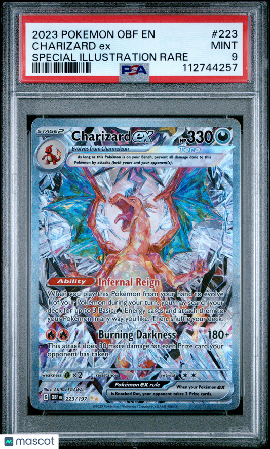 2023 Pokemon SV Obsidian Flames SIR Charizard ex #223/197 PSA 9