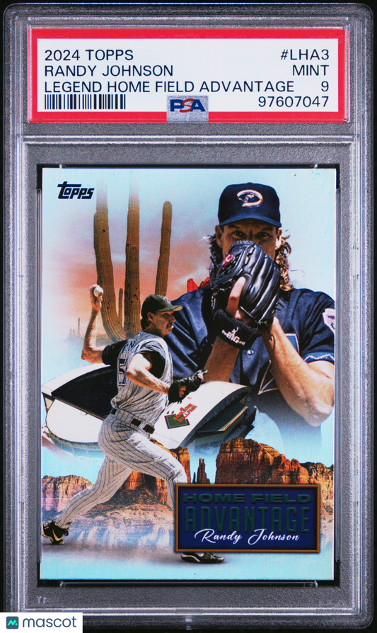 2024 Topps Randy Johnson Legend Home Field Advantage Case Hit PSA 9