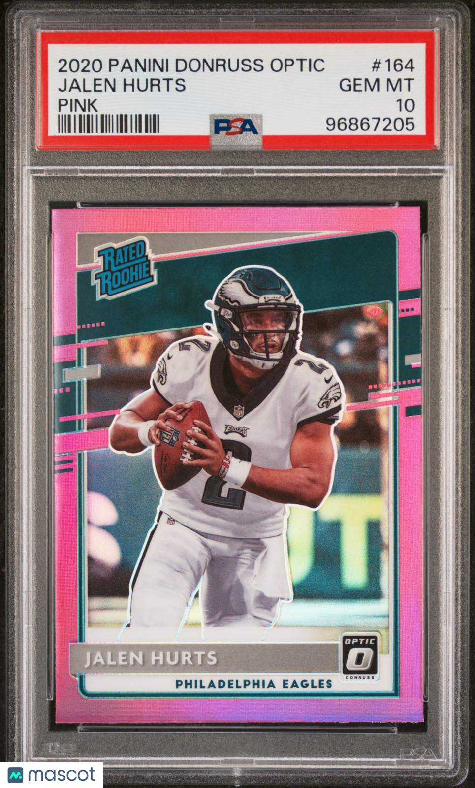 2020 Optic Jalen Hurts Pink Rookie PSA 10