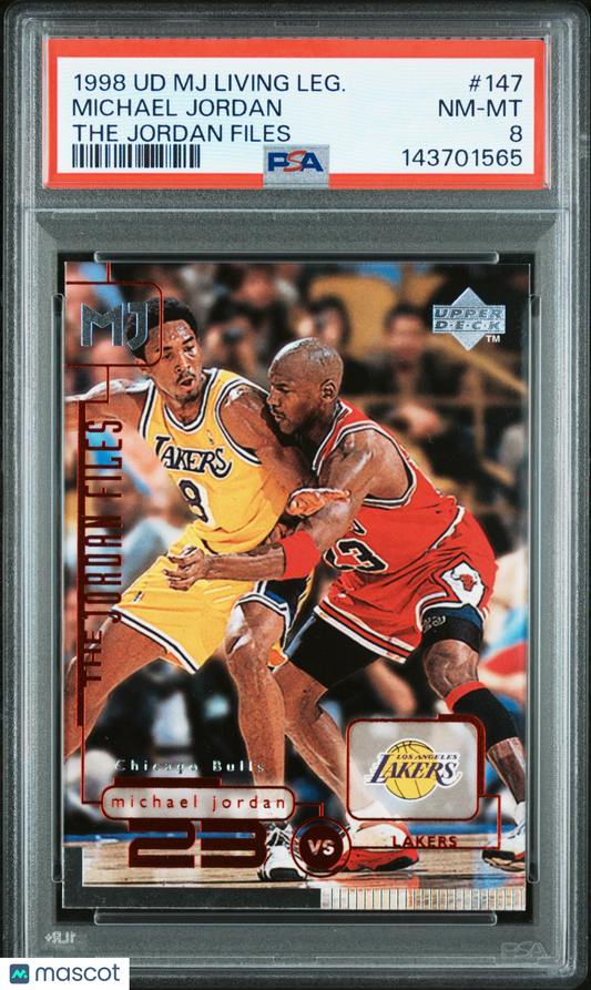 1998-99 Upper Deck Michael Jordan Living Legend The Jordan Files #147 PSA 8