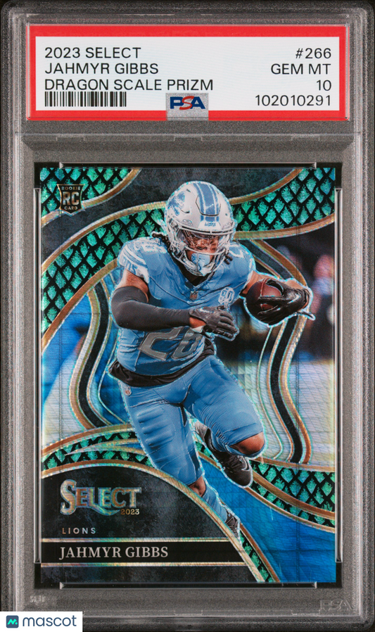 2023 Select Jahmyr Gibbs Dragon Scale /70 Rookie PSA 10