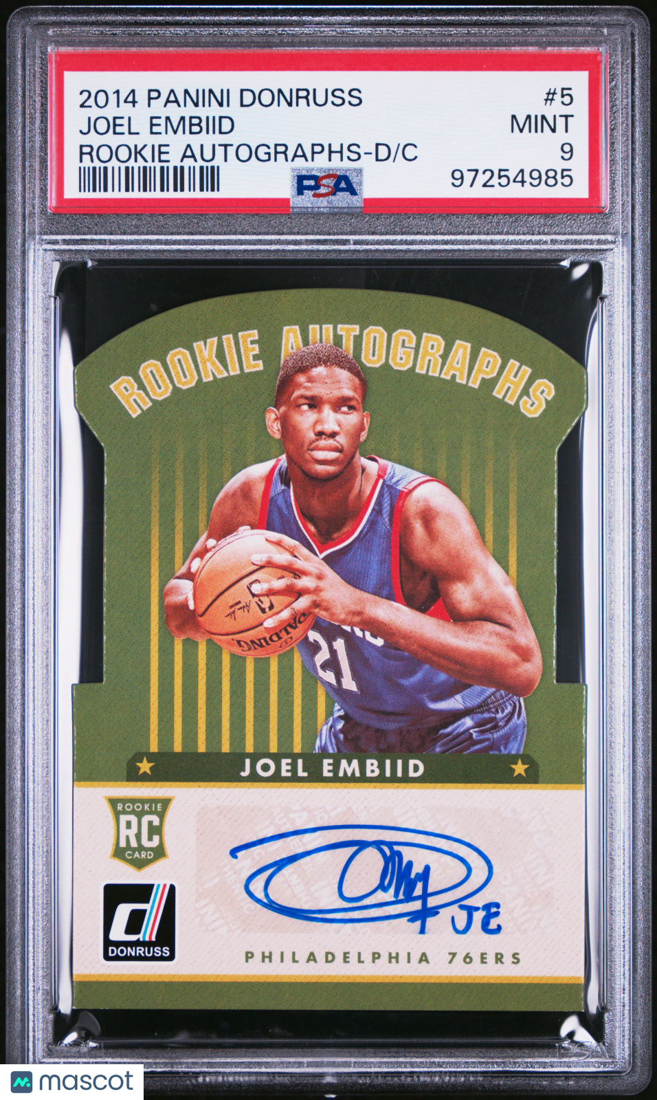 2014-15 Donruss Joel Embiid Rookie Auto Die Cut /49 PSA 9
