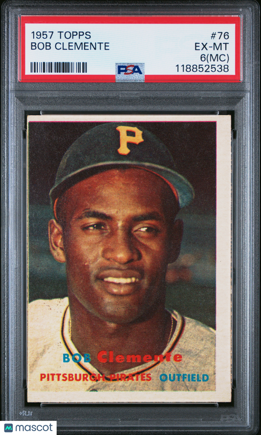 1957 Topps Roberto Bob Clemente PSA 6(MC)