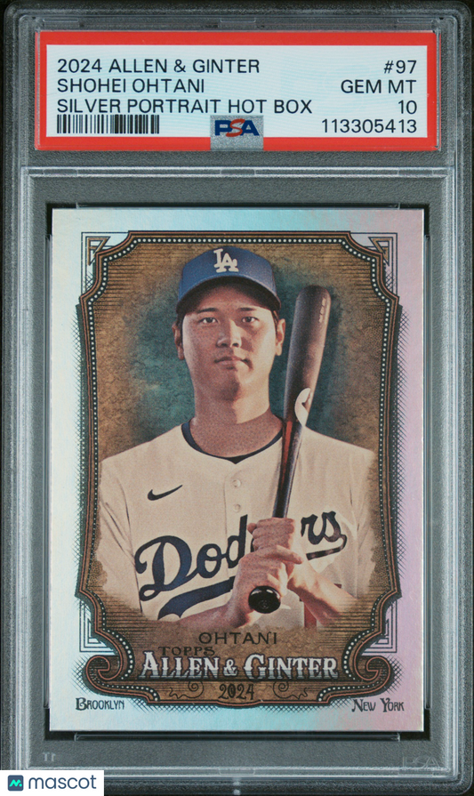 2024 Allen & Ginter Shohei Ohtani Silver Portrait Hot Box PSA 10