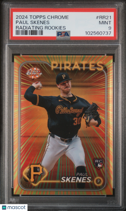 2024 Topps Chrome Paul Skenes Radiating Rookies PSA 9