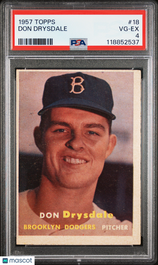 1957 Topps Don Drysdale Rookie PSA 4