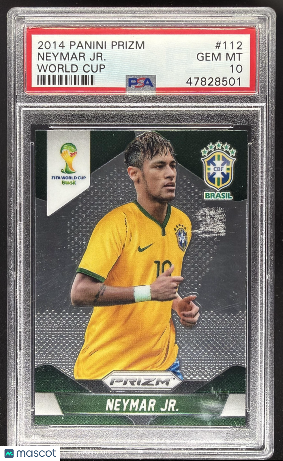 2014 Panini Prizm FIFA World Cup Brazil Neymar Jr. #112 PSA 10