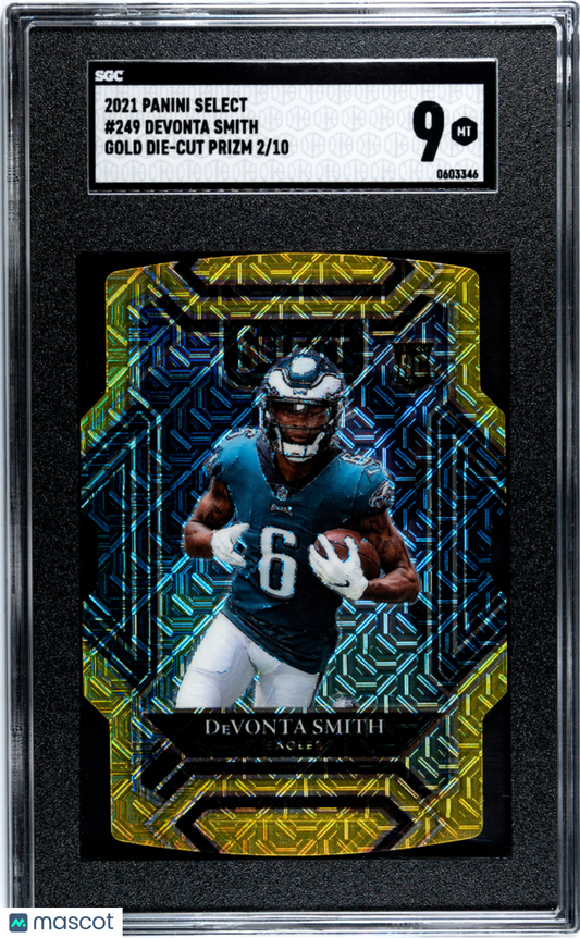 2021 Select Gold Devonta Smith Rookie Die Cut Gold /10 SGC 9