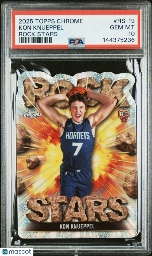 2025-26 Topps Chrome Kon Knueppel Rock Stars Rookie PSA 10