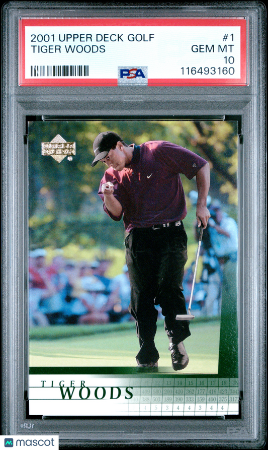 2001 Upper Deck Tiger Woods Golf Rookie PSA 10