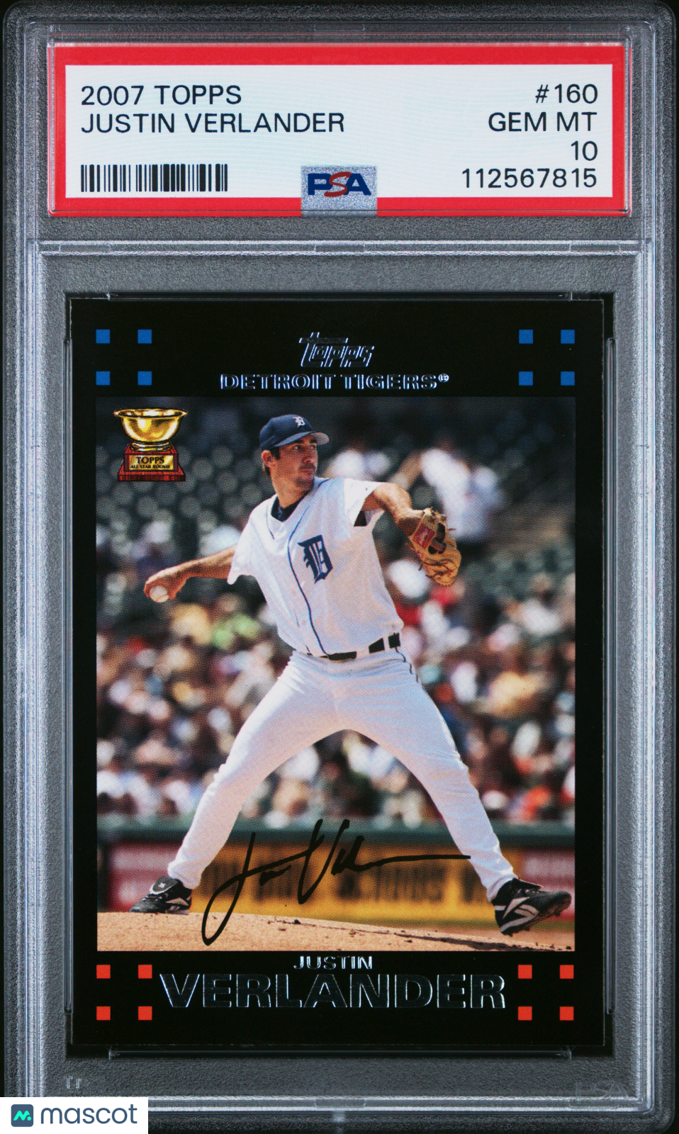 2007 Topps Justin Verlander Rookie Cup PSA 10