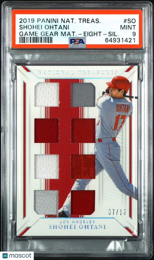 2019 National Treasures Shohei Ohtani Game Gear Patch /10 PSA 9