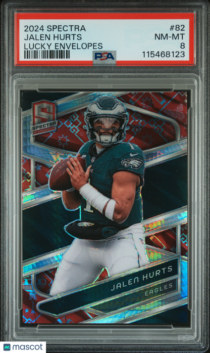 2024 Spectra Jalen Hurts Lucky Envelopes /8 PSA 8