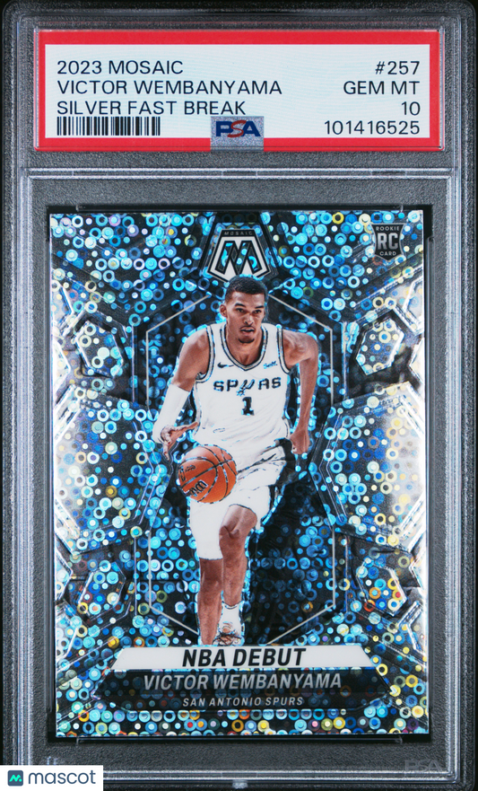 2023-24 Mosaic Victor Wembanyama Fast Break Rookie PSA 10