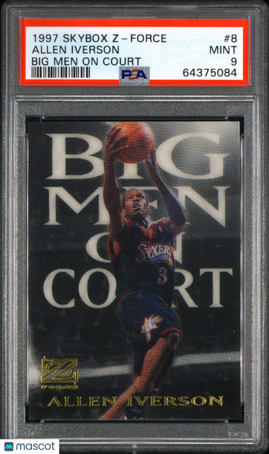 1997-98 Skybox Z-Force Allen Iverson Big Men On Court PSA 9