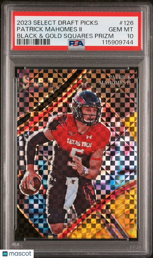 2023 Select DP Patrick Mahomes Black Gold /100 PSA 10