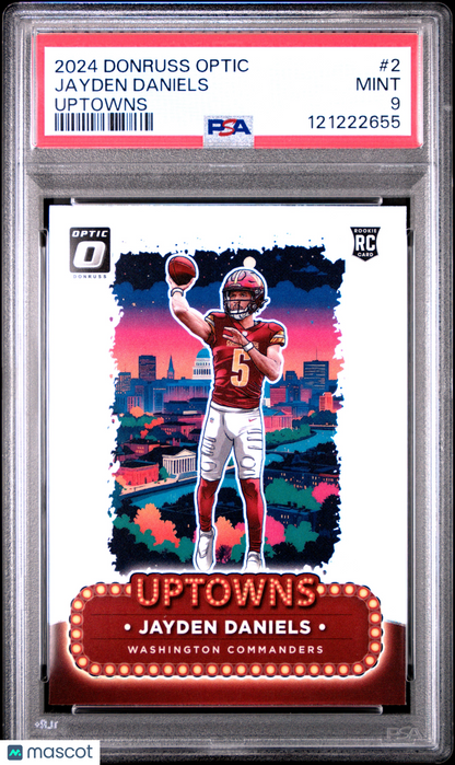 2024 Optic Jayden Daniels Uptowns Rookie PSA 9