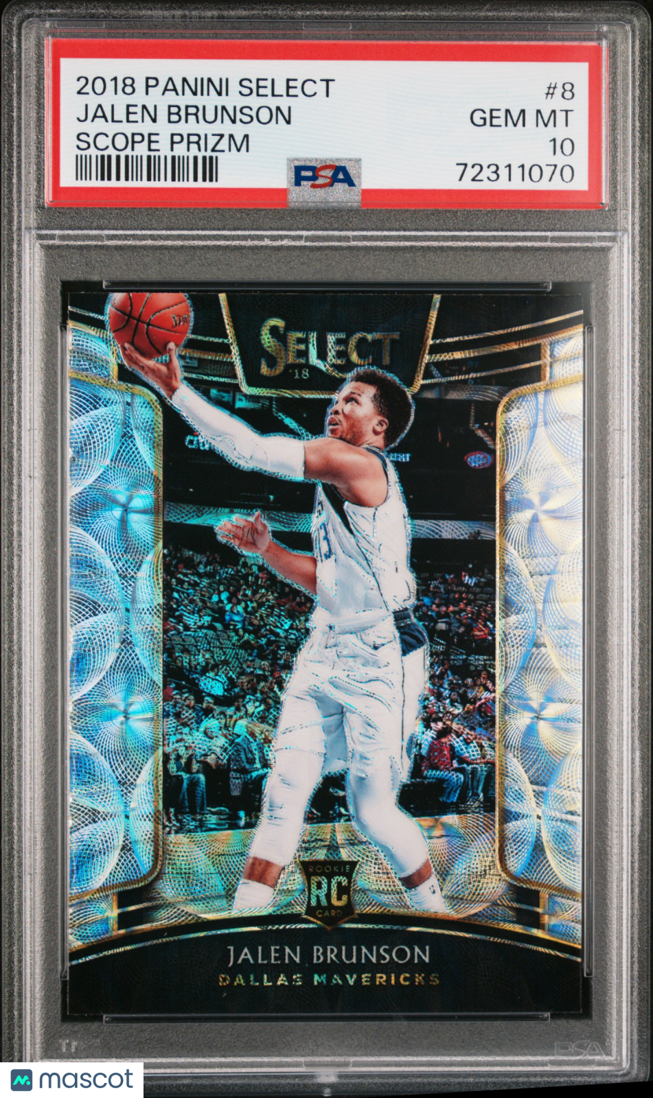 2018-19 Select Jalen Brunson Scope Prizm Rookie PSA 10