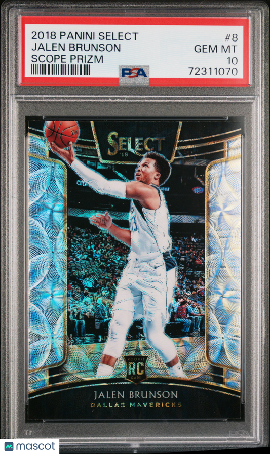 2018-19 Select Jalen Brunson Scope Prizm Rookie PSA 10