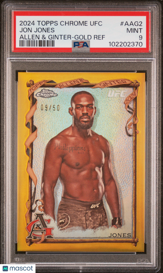 2024 Topps Chrome Allen & Ginter Jon Jones Gold /50 PSA 9