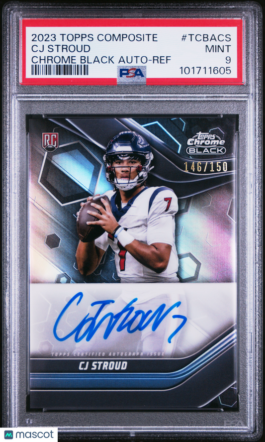 2023 Topps Chrome Black CJ Stroud Rookie Auto /150 PSA 9