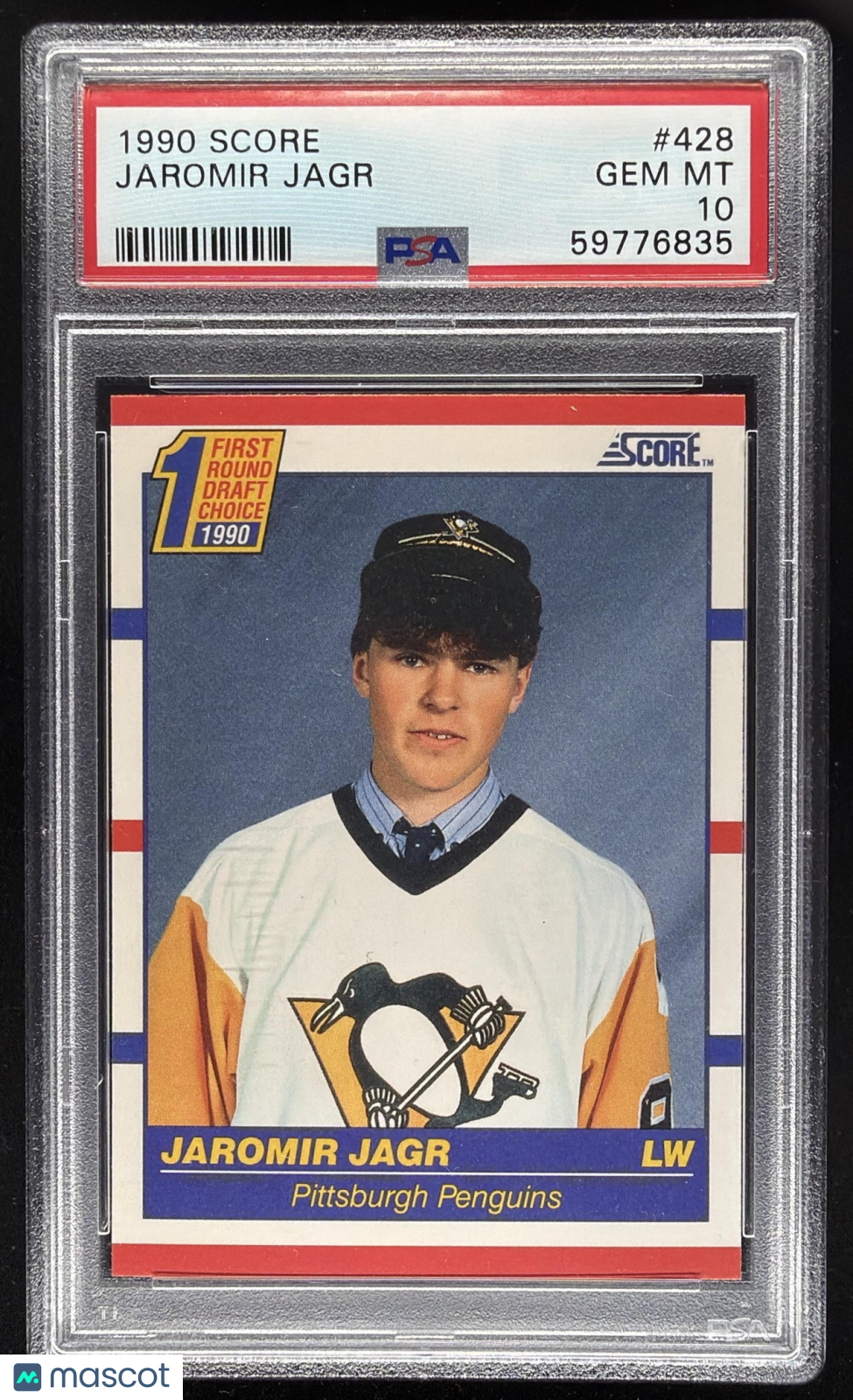 1990-91 Score American Jaromir Jagr #428 RC PSA 10