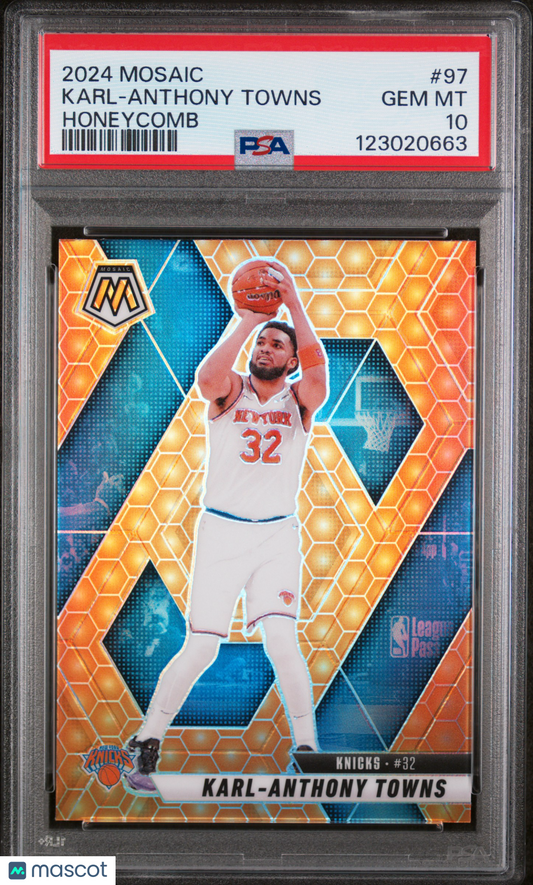 2024-25 Mosaic Karl Anthony Towns Honeycomb PSA 10