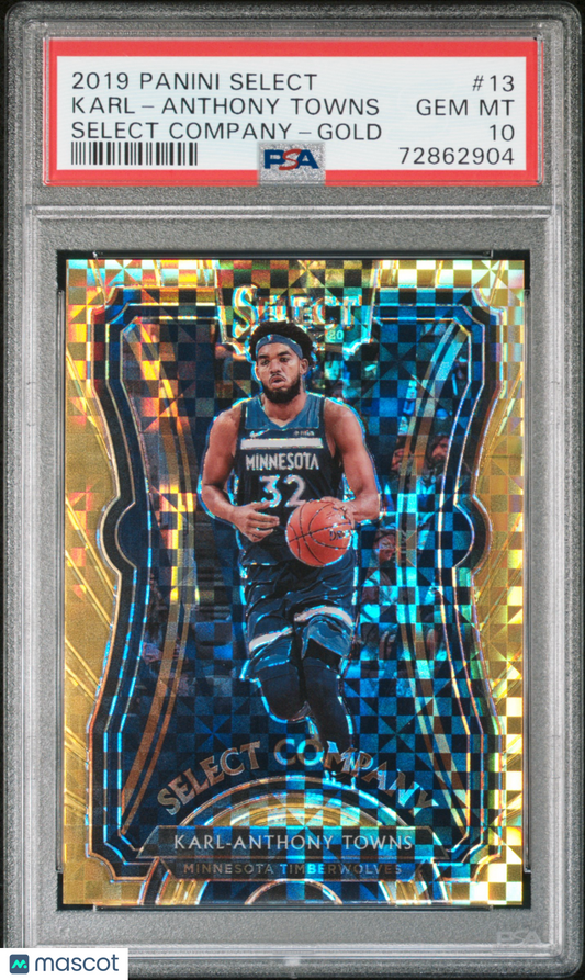 2019-20 Select Karl Anthony Towns Gold /10 Select Company PSA 10