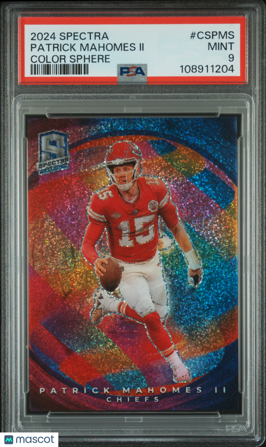 2024 Spectra Patrick Mahomes Color Sphere PSA 9