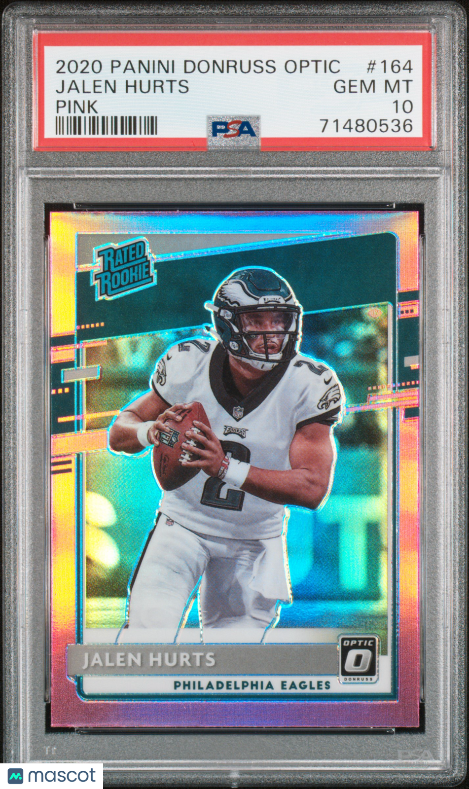 2020 Donruss Optic Jalen Hurts Rated Rookie Pink PSA 10 RC