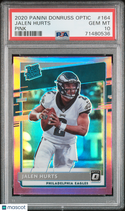 2020 Donruss Optic Jalen Hurts Rated Rookie Pink PSA 10 RC