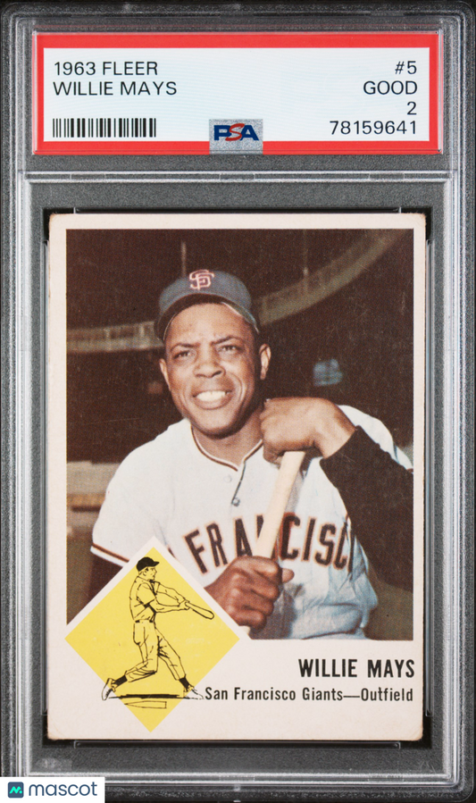 1963 Fleer Willie Mays PSA 2