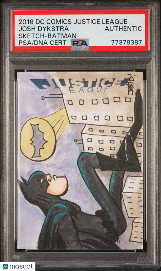 2016 DC Comics Justice League Josh Dykstra Sketch Batman 1/1 PSA Authentic