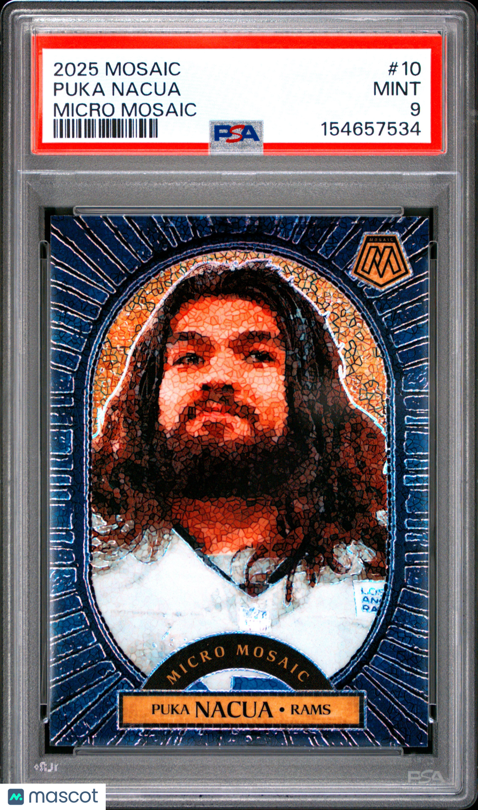 2025 Panini Mosaic Puka Nacua #10 Micro Mosaic PSA 9
