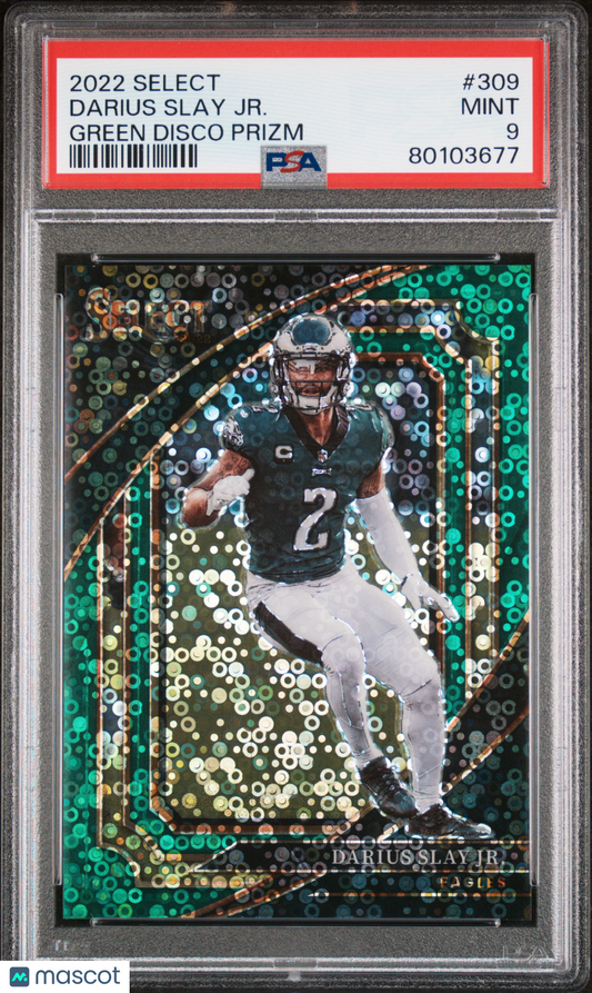 2022 Select Darius Slay Green Disco /5 PSA 9