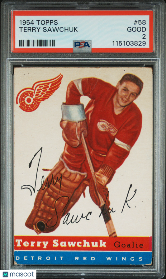 1954 Topps Terry Sawchuk PSA 2