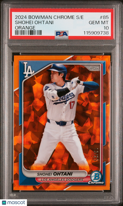 2024 Bowman Chrome Shohei Ohtani Orange Chrome /25 PSA 10