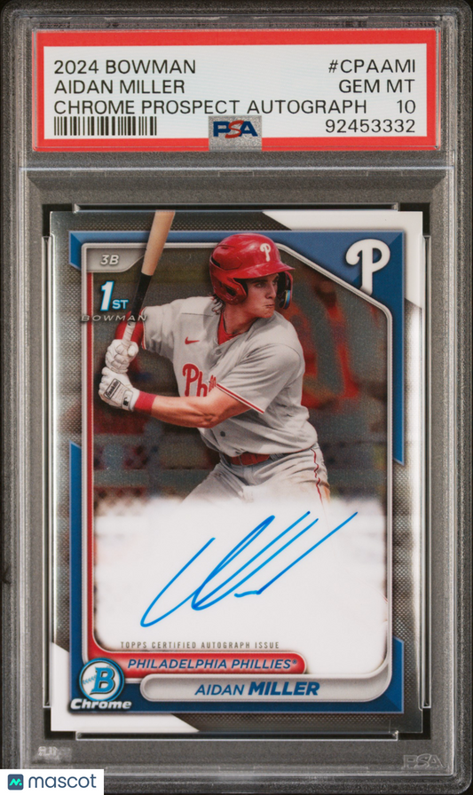 2024 Bowman Chrome Aidan Miller Auto PSA 10