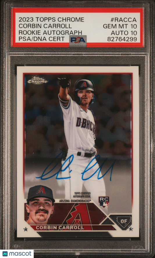 2023 Topps Chrome Corbin Carroll Rookie Auto PSA 10/10