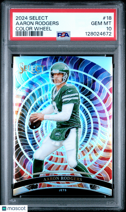 2024 Select Aaron Rodgers Color Wheel Case Hit PSA 10