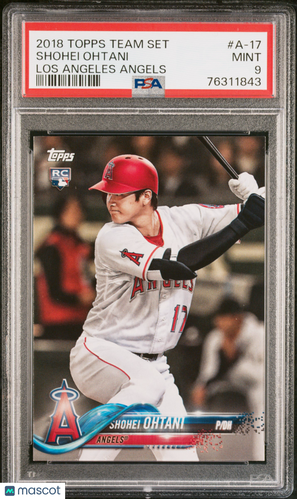 2018 Topps Shohei Ohtani Team Set Rookie PSA 9
