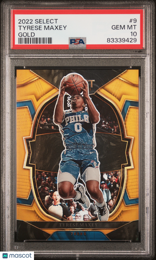 2022-23 Select Tyrese Maxey Gold /10 PSA 10