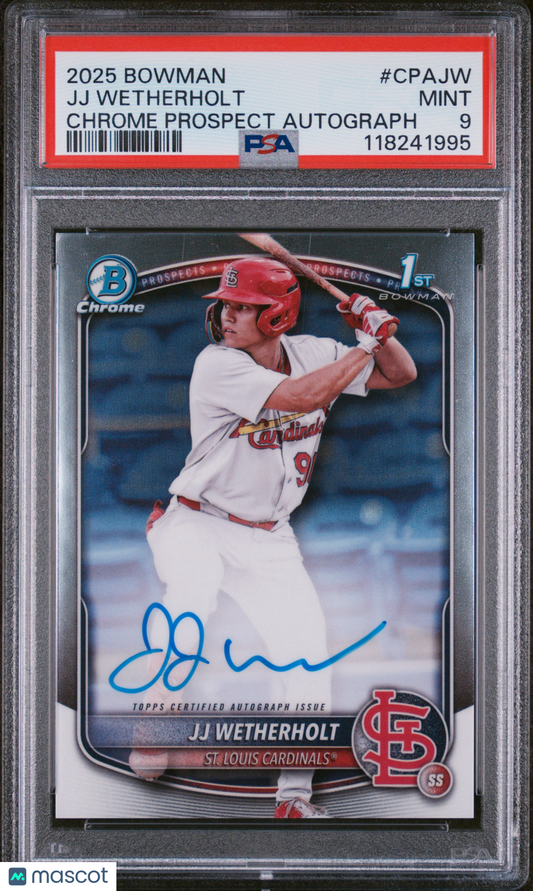 2025 Bowman Chrome JJ Wetherholt Auto PSA 9