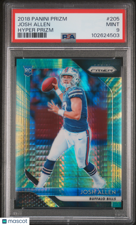 2018 Prizm Josh Allen Hyper Rookie /275 PSA 9
