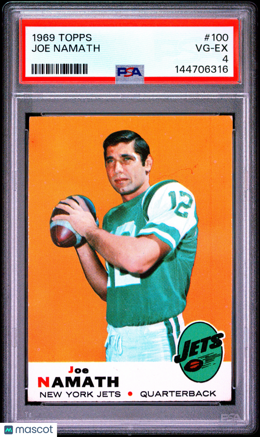 1969 Topps Joe Namath #100 PSA 4